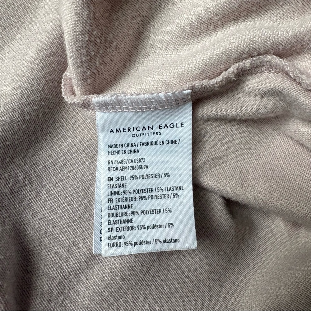 American Eagle Velour Dolman Sleeve Hoodie | Oversized Crop Sweatshirt - Picture 4 of 6